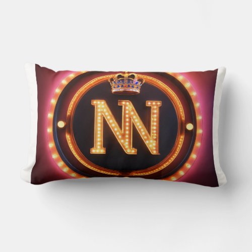 Crowned Realism Neon_Lit Vegas Vibes in Ultra HD Lumbar Pillow