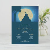 Crowned Silhouette with Moon Quinceanera Invitation (Standing Front)