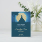 Crowned Silhouette with Moon Quinceanera Invitation Postcard (Standing Front)