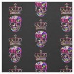 Crowned skull fabric