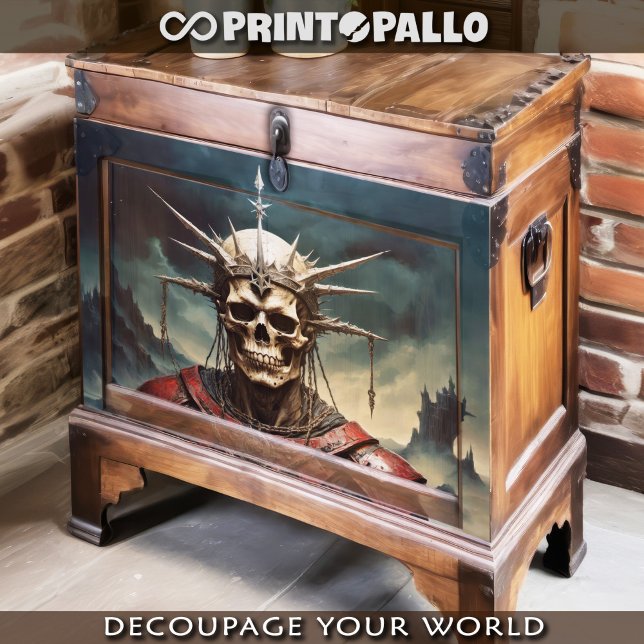 Crowned skull in armor -  tissue paper (Creator Uploaded)