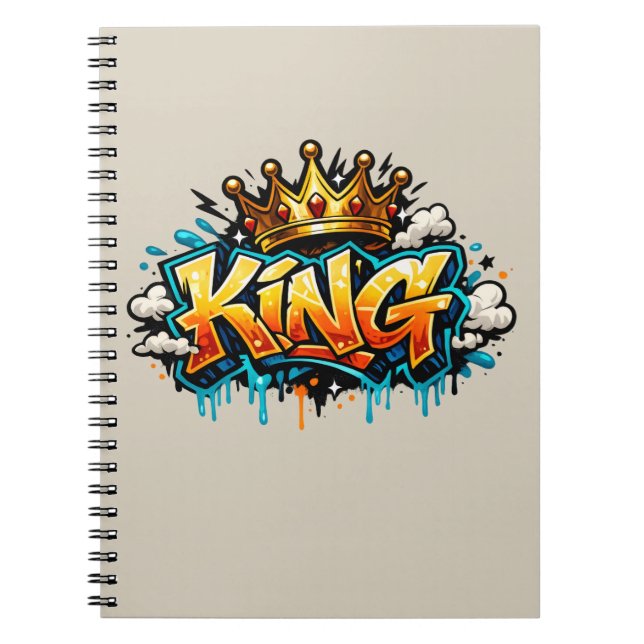 Crowned Street King Graffiti Notebook (Front)
