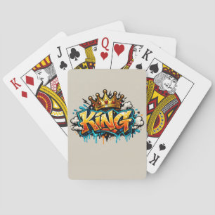 Crowned Street King Graffiti Poker Cards