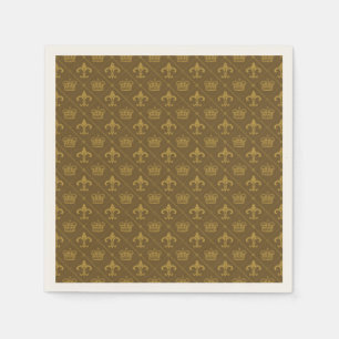 Crowns & Lily pattern Napkins