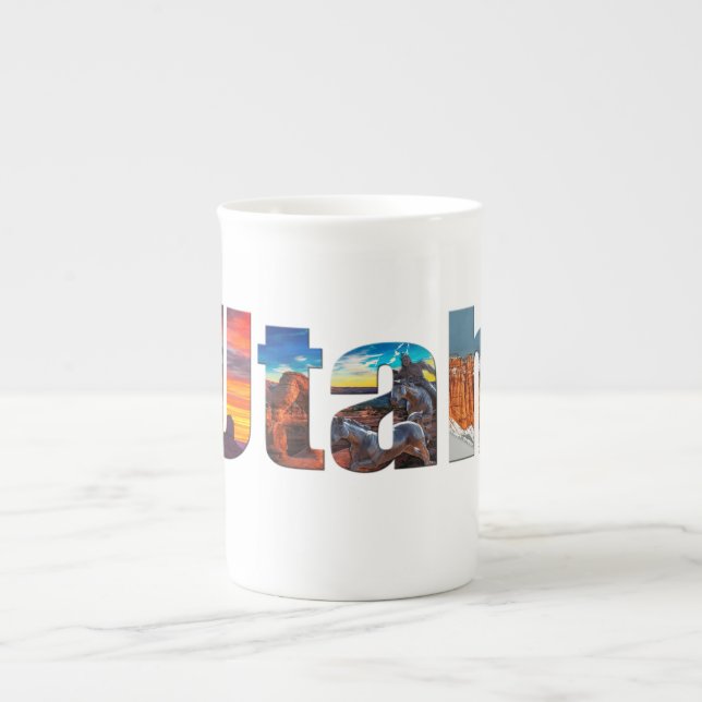 Crowns of Utah Bone China Mug (Front)