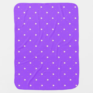 Crowns on a Purple Background Baby Blanket