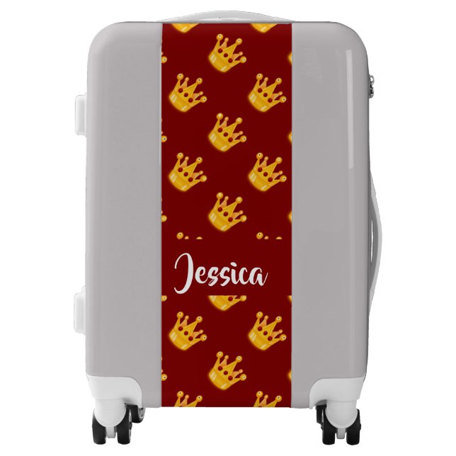 Crowns on red luggage (Front)