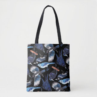 Crows and Corvids Black Tote Bag