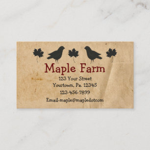 Crows And Maple Leaves Business Card