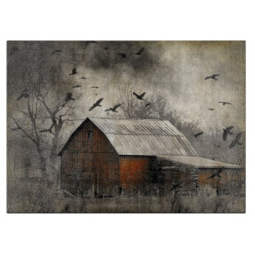 Crows And Old Barn Cutting Board