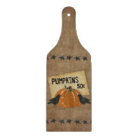 Crows and Pumpkin Glass Cutting Board