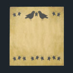 Crows And Stars Notepad<br><div class="desc">This Crows And Stars Notepad is great for your primitive or country style decor or business.</div>