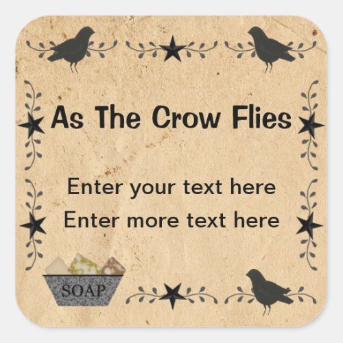 Crows And Stars Soap Sticker