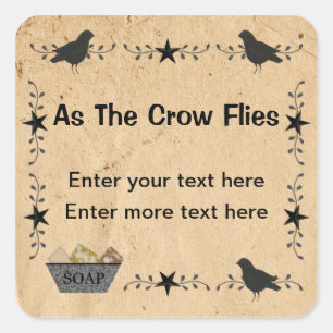 Crows And Stars Soap Sticker