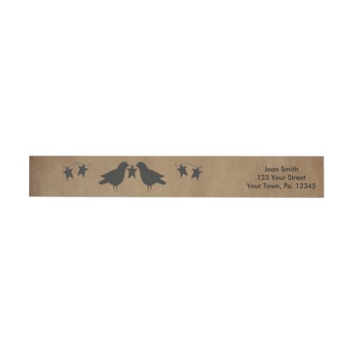 Crows And Stars Wraparound Address Label