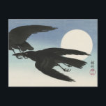 Crows at Full Moon Painting by Ohara Koson Postcard<br><div class="desc">Crows at Full Moon (1925-1936) Painting by Ohara Koson</div>