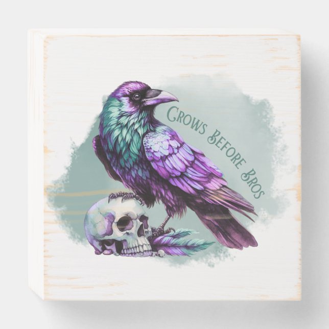 Crows Before Bros Wooden Box Sign (Front Horizontal)