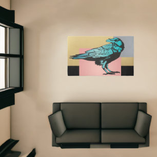 Crows, Black Bird Raven Rug