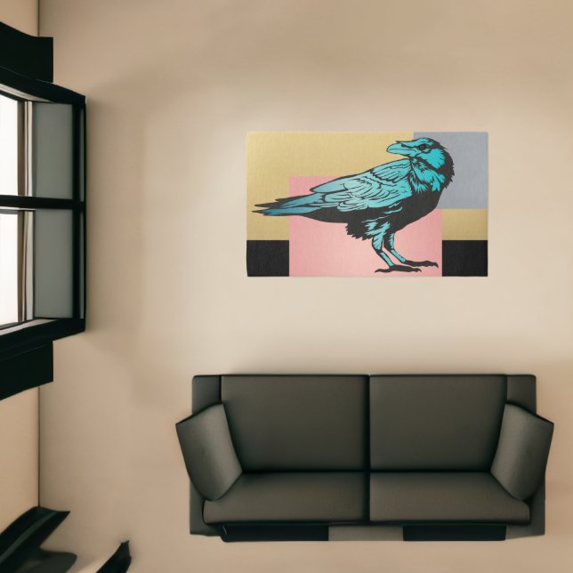 Crows, Black Bird Raven Rug (Insitu (Indoor 1))