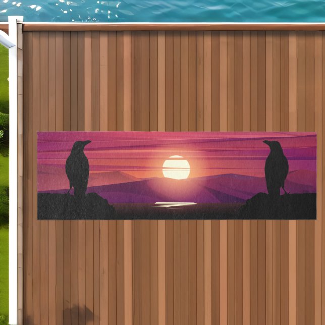 Crows, Black Birds Sunset & Ravens Outdoor Rug (Insitu (Outdoor 1))