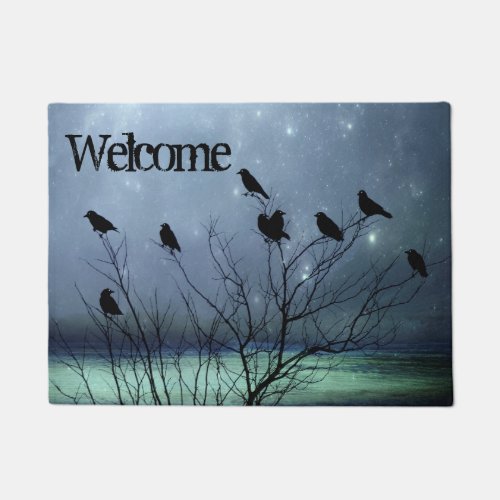 Crows Caw Welcome Doormat
