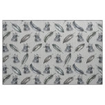 Crows Crows raven patterns with feathers Fabric