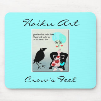 Crow's Feet Haiku Art Mousepad