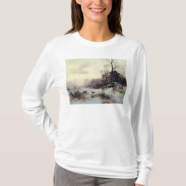 Crows in a Winter Landscape, 1907 T-Shirt (Front)