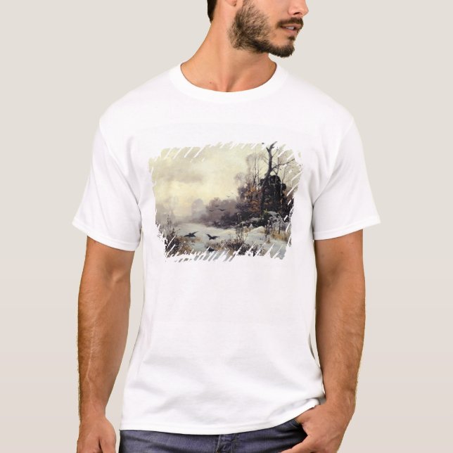 Crows in a Winter Landscape, 1907 T-Shirt (Front)