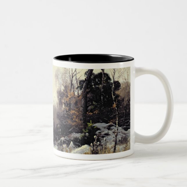 Crows in a Winter Landscape, 1907 Two-Tone Coffee Mug (Right)