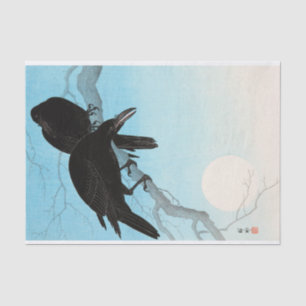 Crows in Moonlight by Ohara Koson Tissue Paper