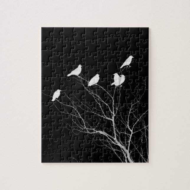 Crows in Reverse Jigsaw Puzzle (Vertical)