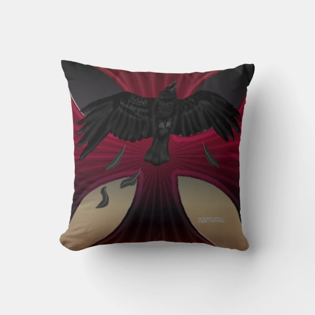 Crow's Iron Cross Pillow (Front)