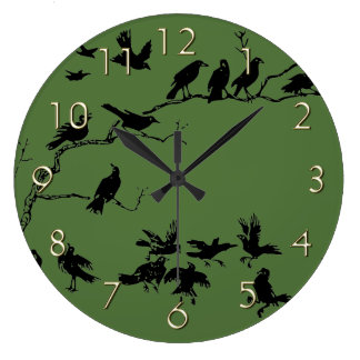 Crow Wall Clocks | Zazzle