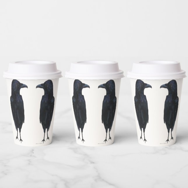 Crows Messengers Birds Raven Maureen Girard   Paper Cups (Multi)