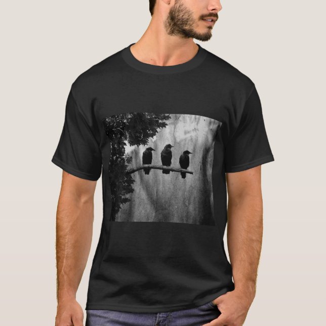 Crows On A Branch T-Shirt (Front)