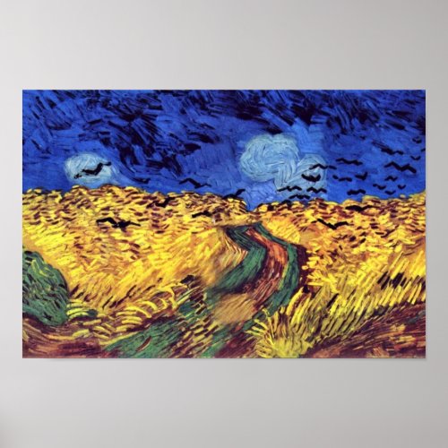 Crows Over Wheatfield By Vincent Van Gogh Poster