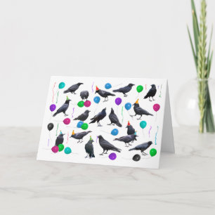 Crows Party Birthday Card
