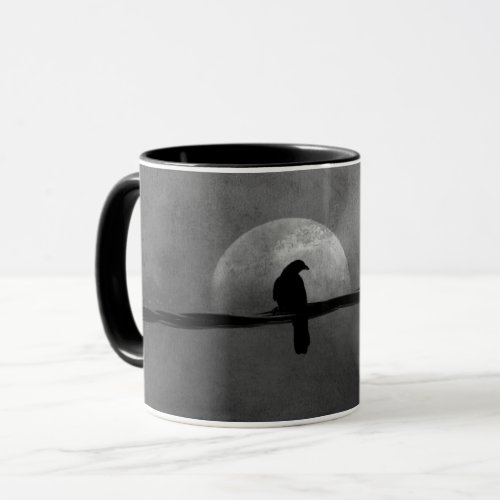 Crows Perched On A Wire  Mug