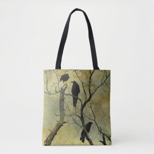 Crows Telling Secrets Tote Bag