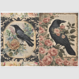 Crows tissue paper