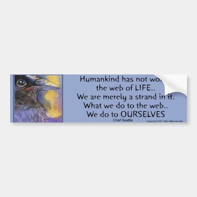 CROWSPIRIT Chief Seattle- Bumper Bumper Sticker (Front)