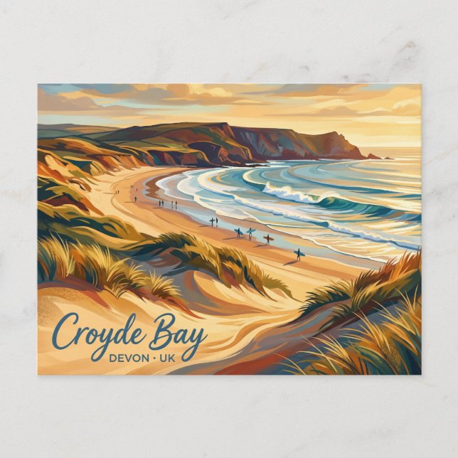 Croyde Bay UK Postcard (Front)