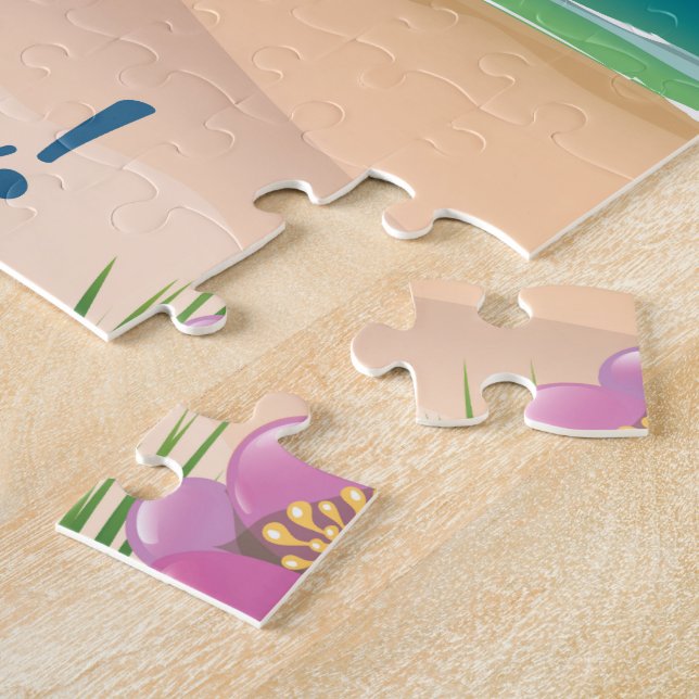 CROYDE BEACH Devon Vintage travel poster Jigsaw Puzzle (Side)