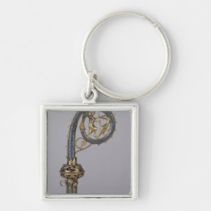 Crozier depicting St. Michael Keychain