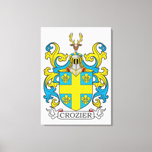 Crozier Family Crest Canvas Print (Front)