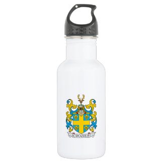 Crozier Family Crest Stainless Steel Water Bottle