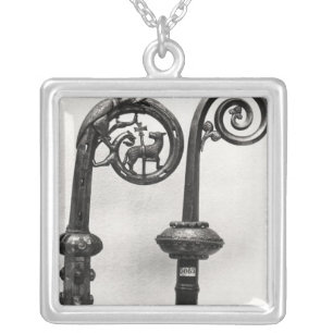 Crozier of the Abbots of Clairvaux Silver Plated Necklace
