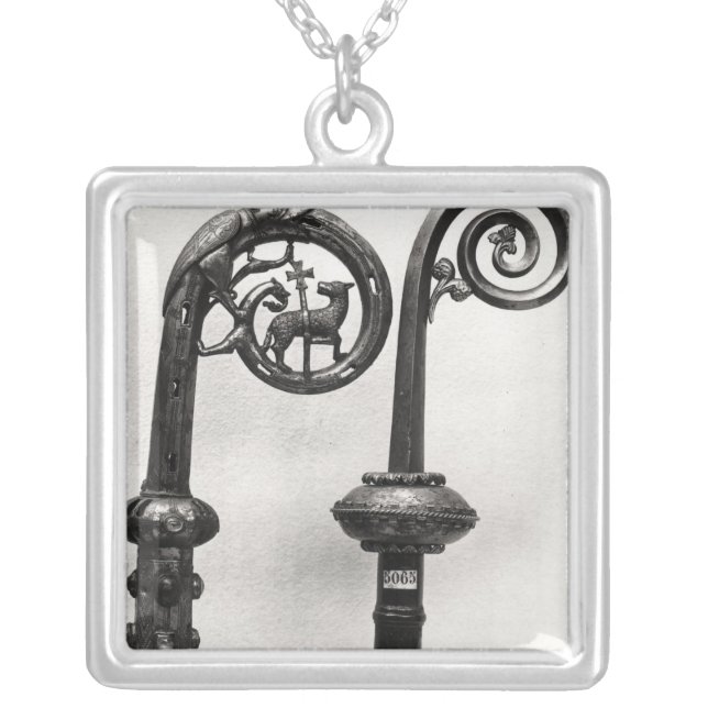 Crozier of the Abbots of Clairvaux Silver Plated Necklace (Front)