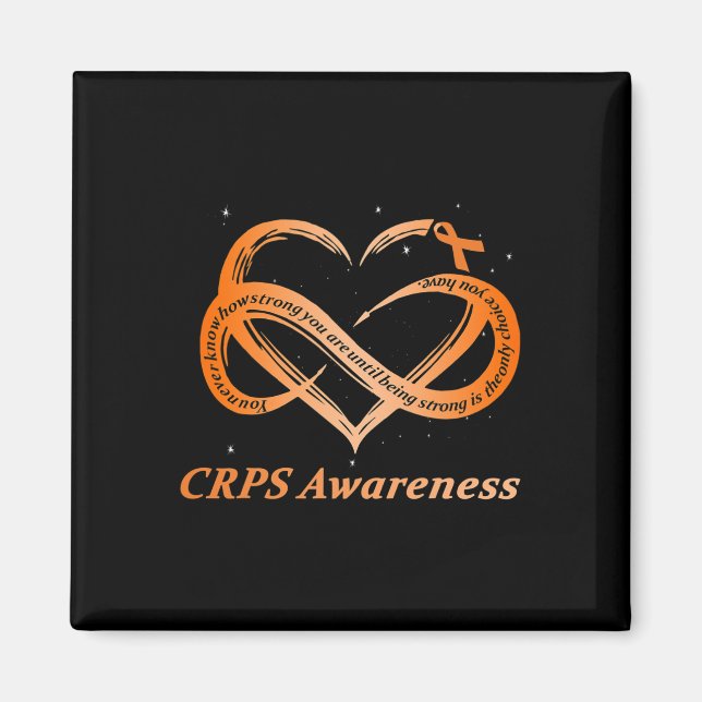 Crps Awareness Chronic Pain Orange Ribbon Rsd Crps Magnet (Front)